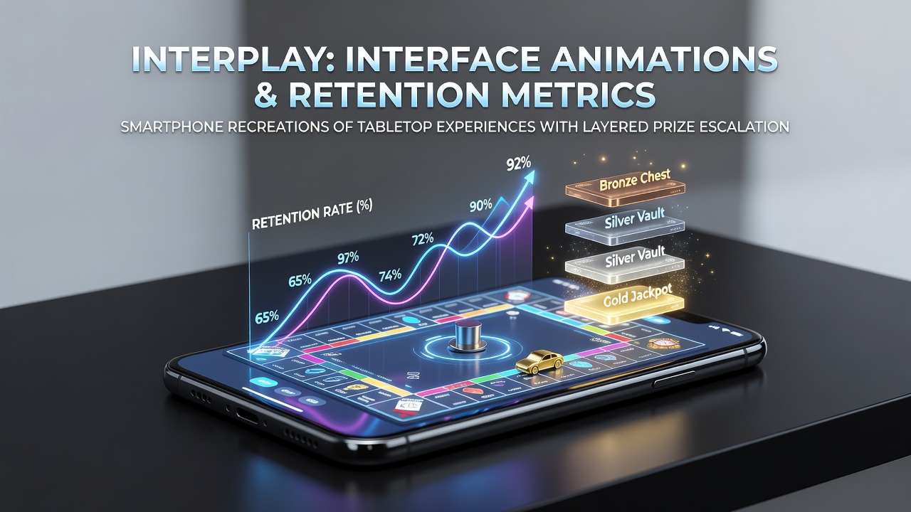 Smartphone screen displaying animated table game interface with escalating prize layers